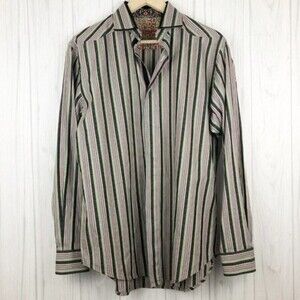 ROBERT GRAHAM Stripe Reverse Cuff Button Down